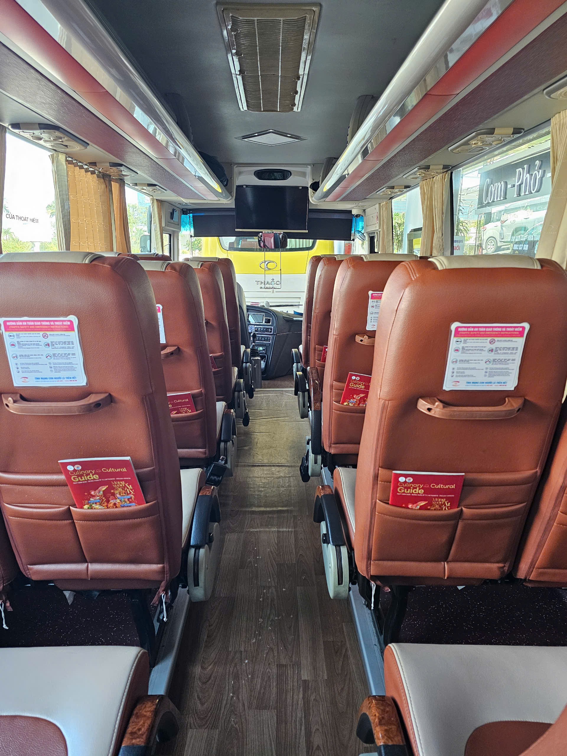 Distributed through airport shuttle buses.