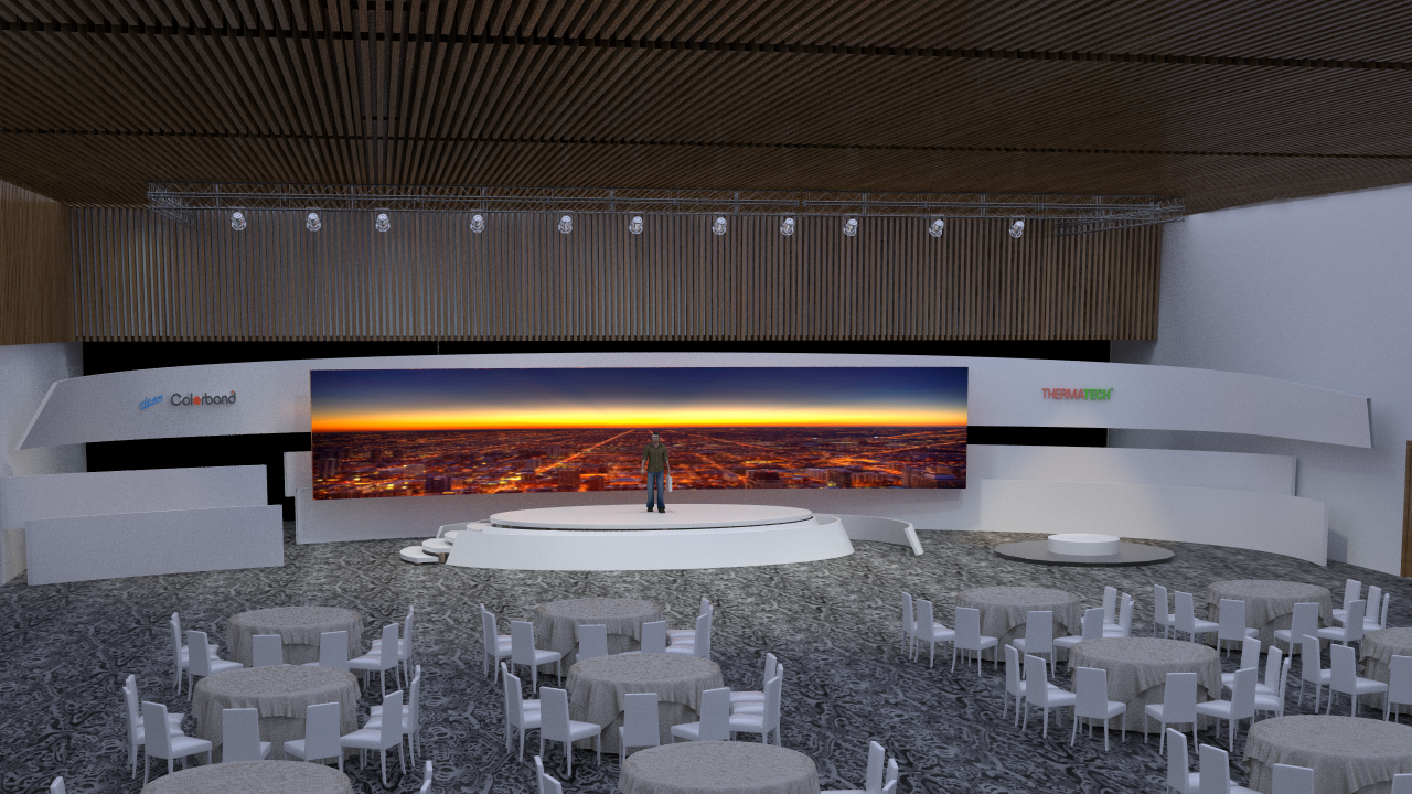 The main stage inspired by the eye, to deliver the concept Visionaries.